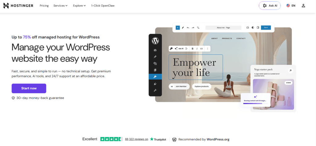 Hostinger WordPress Hosting Features